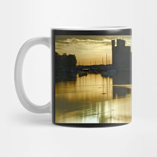 SMOULDERY SUNSET, SEA AND CASTLE Mug